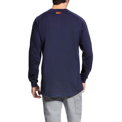 Ariat Work: FR Air Crew Camisetas Hombre - Azul Marino (JGSUV8315)